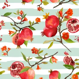 Pomegranate Tropical Background 6
